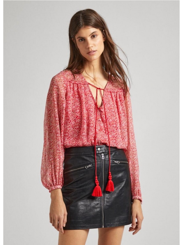 BLUSA CHIFÓN CON FLORES PEPE JEANS