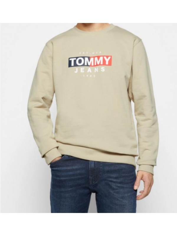 Tommy Jeans - Sudadera con capucha y cremallera para mujer Insignia 4865  Beige claro - Ryses